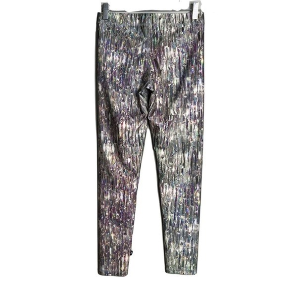 Terez Pants Womens Small Tall Band Leggings Multi Crystalized Broken Glass Print - Picture 2 of 7